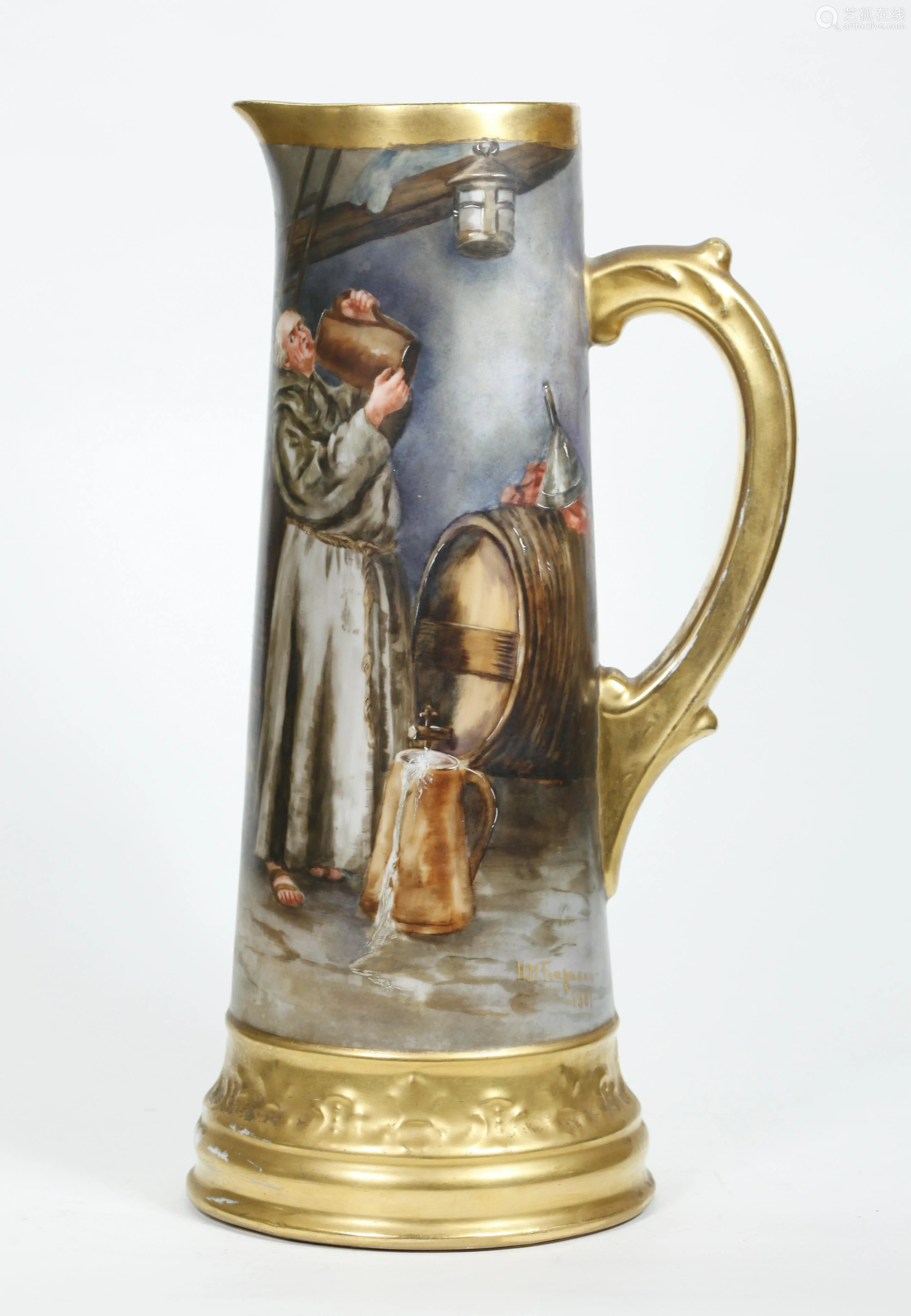 H M Ferguson 1901 Painted Limoges Large Pitc Deal Price Picture H M Ferguson 1901 Painted Limoges Large Pitc Deal Price Picture