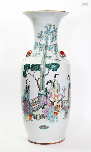 Large Chinese Qing Famille Rose Porcelain Vase