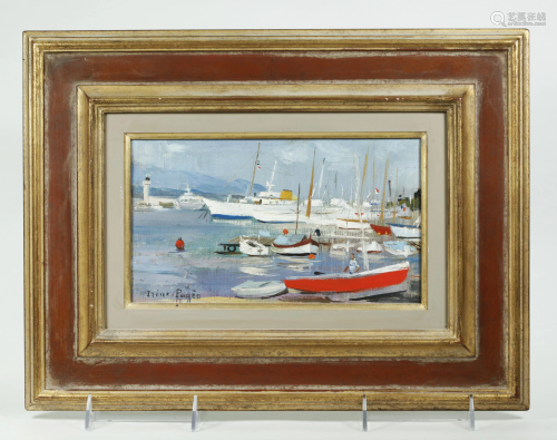 Irene Pages Oil Canvas Cote d'Azur Yacht…