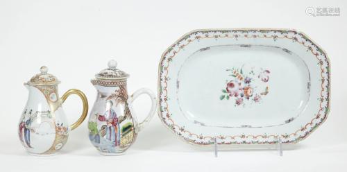 2 Chinese 18 C Export Porcelain Pitchers &…