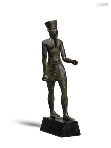 A large Egyptian bronze Amun