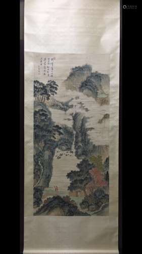 A Chinese Painting Of Scene, With Puru Mark