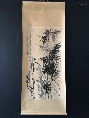 A Chinese Painting Of Bamboo, With Zhengbanqiao Mark