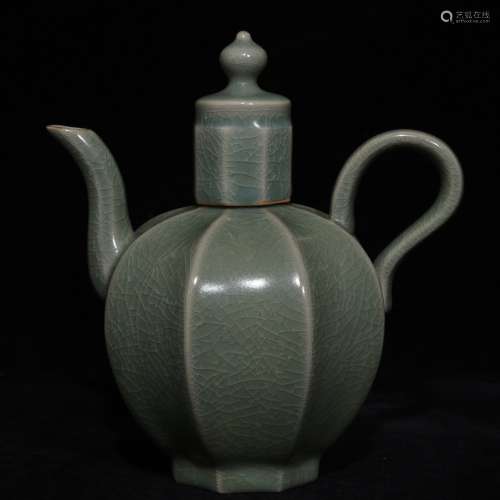 A Chinese Porcelain Ru Yao Vessek Pot