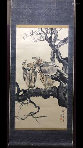 A Chinese Painting Of Vulture, With Xubeihong Mark