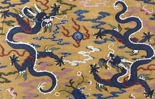 AN EMBROIDERY OF TWO DRAGONS