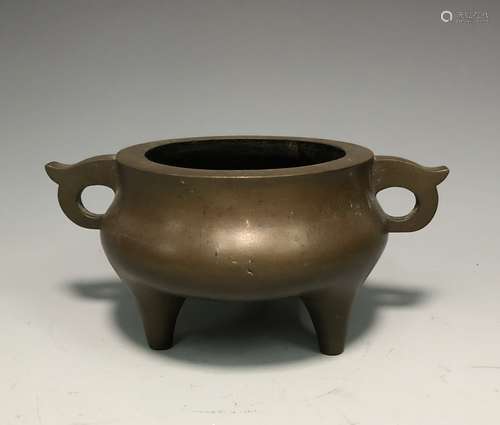 A BRONZE INCENSE BURNER