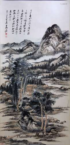 A SCROLL PAINTING OF MOUNTAIN, ZHANG DAQIAN