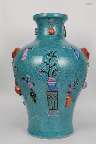 A Chinese Glazed Double Ears Vase