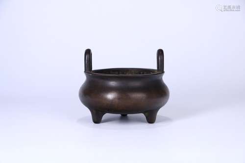 A Chinese Bronze Tripot Censer