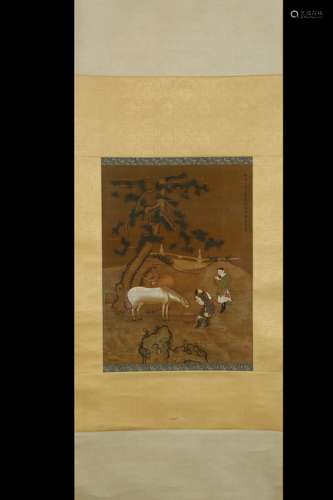 A Chinese Painting Of Figure-Story, Chen Juzhong Mark