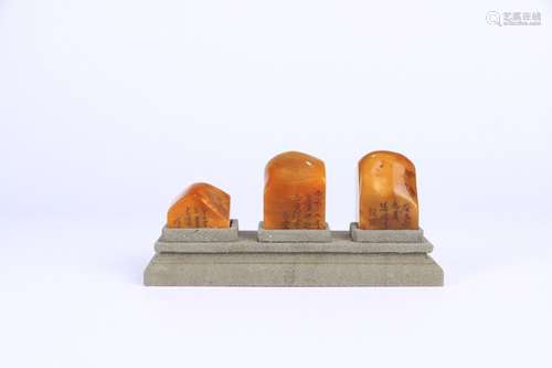 A Set of Chinese Tianhuang Stone Seals