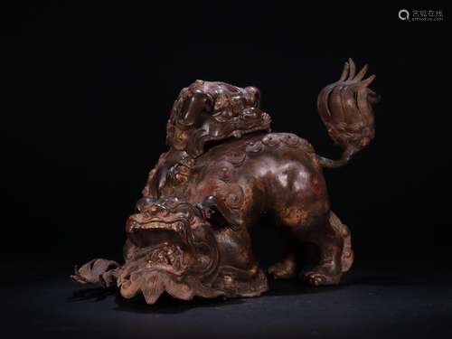 A Chinese Bronze Dragon Shaped Censer