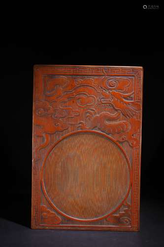 A Chinese Bamboo Inkstone