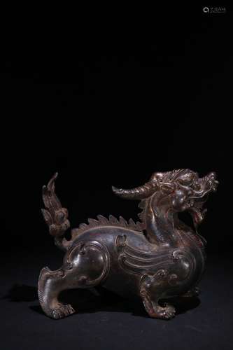 A Chinese Bronze Dragon Ornament