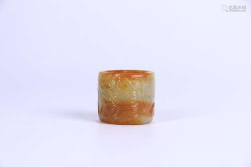 A Chinese Hetian Jade Thumb Ring