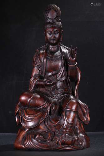 A Chinese Agarwood Guanyin Statue