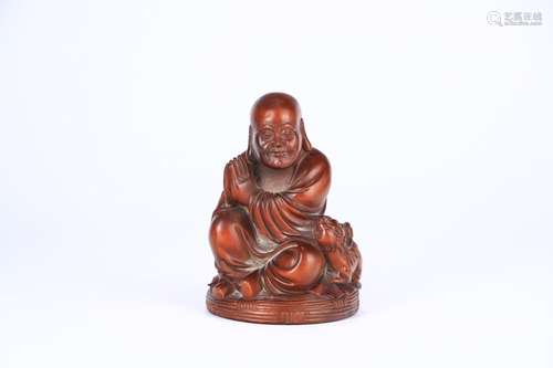 A Chinese Boxwood Arhat Carving  Ornament