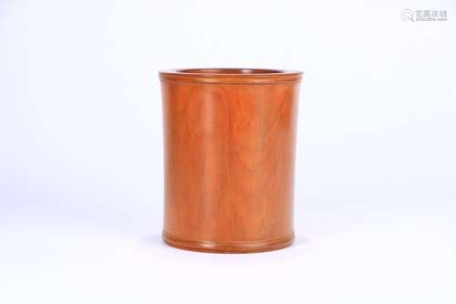 A Chinese Boxwood Brush Pot