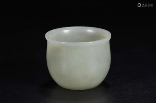 A Chinese Hetian Jade Cup