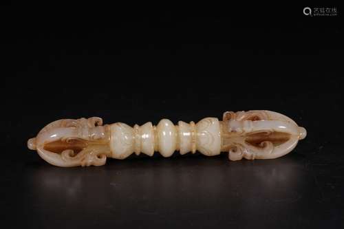 A Chinese Hetian Jade Buddhist Ritual Implement Ornament