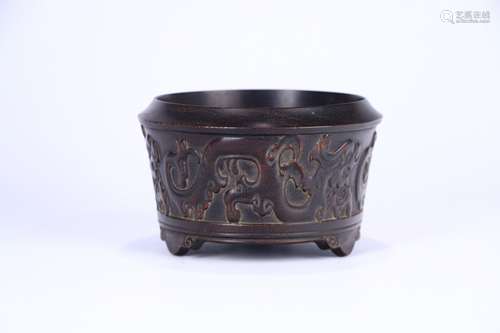 A Chinese Rosewood Censer