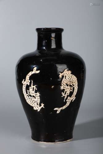 A Chinese Jizhou Kiln Meiping Vase