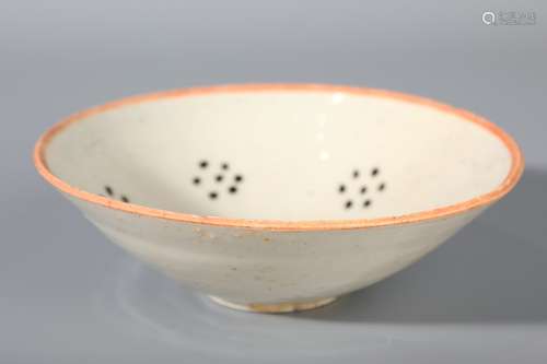 A Chinese Jizhou Kiln Colored Painting Bowl