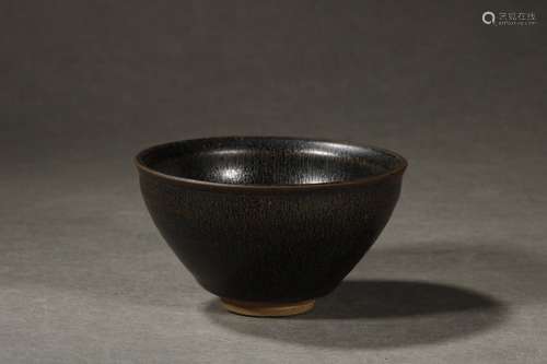 A Chinese Jian Kiln Black Glaze Rabbit-Hair Tea Cup