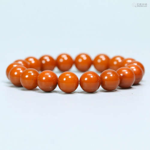 Chinese Amber Prayer Beads