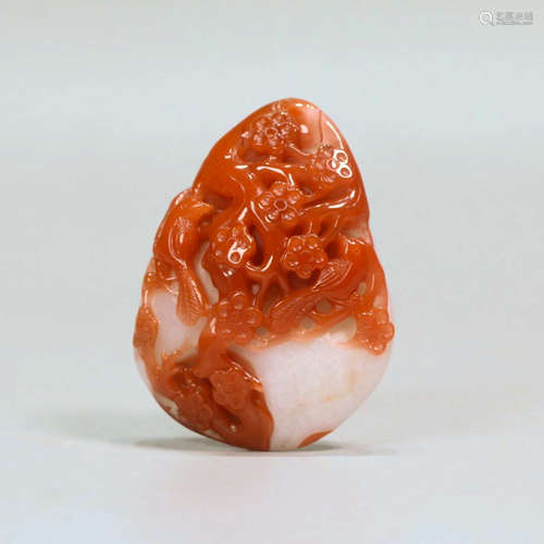 A South Red Agate Carved Ornament