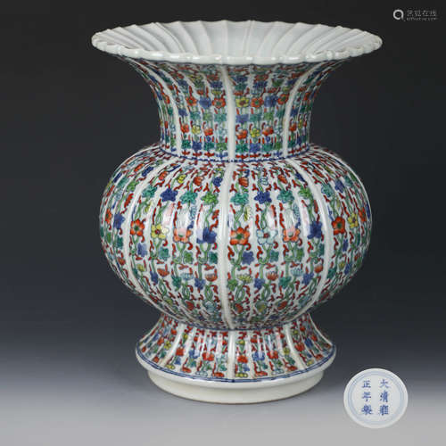 A Doucai Porcelain Beaker Vase