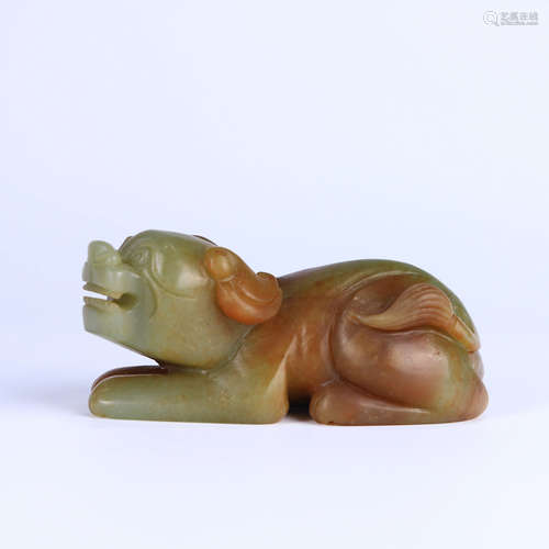 A Chinese Jade Carved Beast Ornament