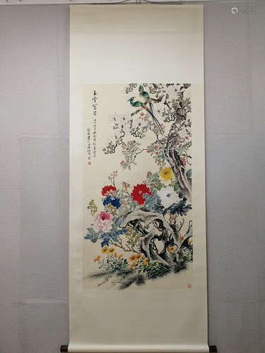 A Chinese Flower And Bird Painting, Cai Xian Mark