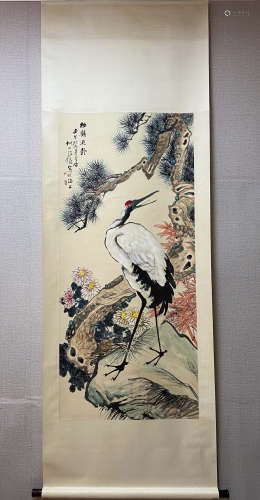 A Chinese Flower And Bird Painting, Wang Kun Mark