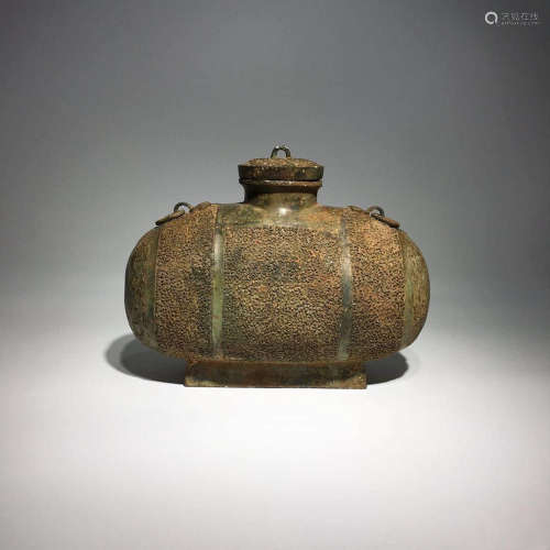 A Silkworm Shaped Bronze Jar