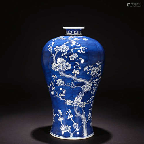 A Blue And White Plum Blossom Motif Porcelain Meiping