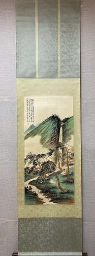 A Chinese Landscape Painting, He Tianjian Mark