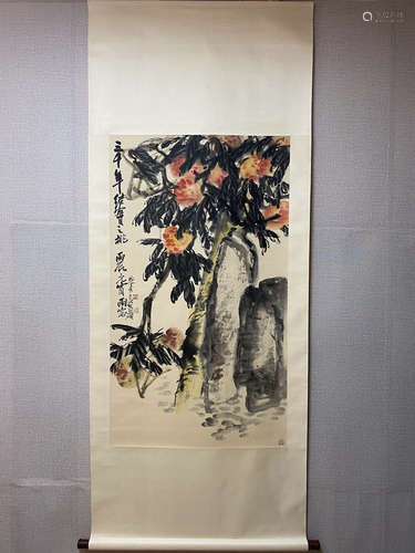 A Chinese Flower And Bird Painting, Wu Changshuo Mark