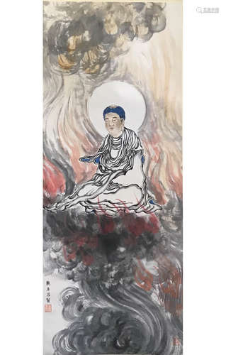 A Chinese Buddha Painting Scroll