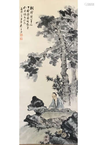 A Chinese ‘Parasol Tree’ Painting Scroll