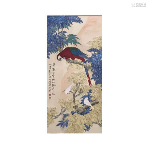 A Chinese ‘Parrot’ Painting Scroll