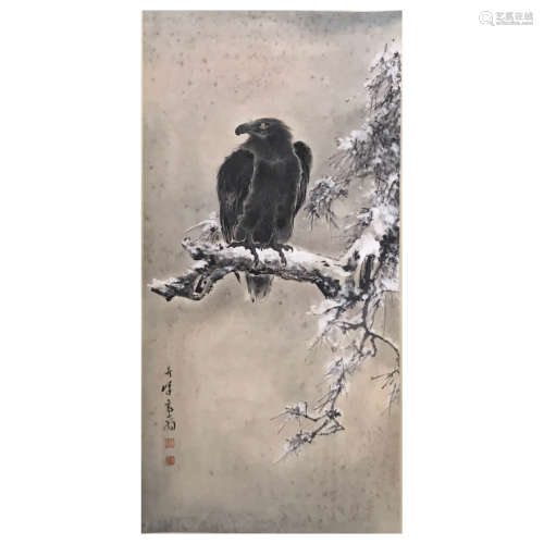 A Chinese ‘Eagle’ Painting Scroll