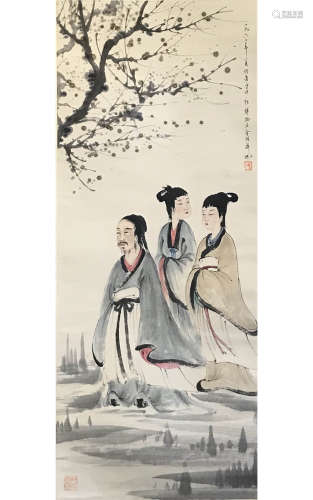 A Chinese Figures Painting Scroll