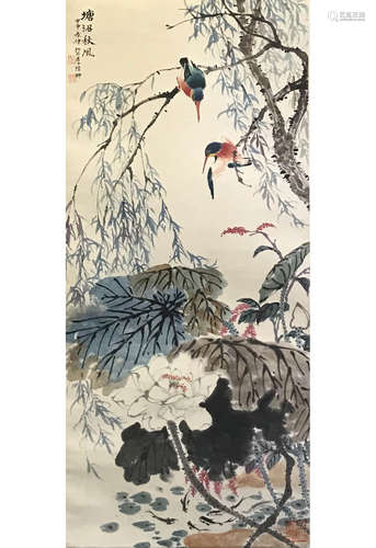 A Chinese Landscape Painting Scroll