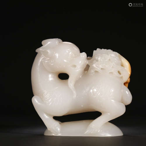 A Carved Hetian Jade Ornament