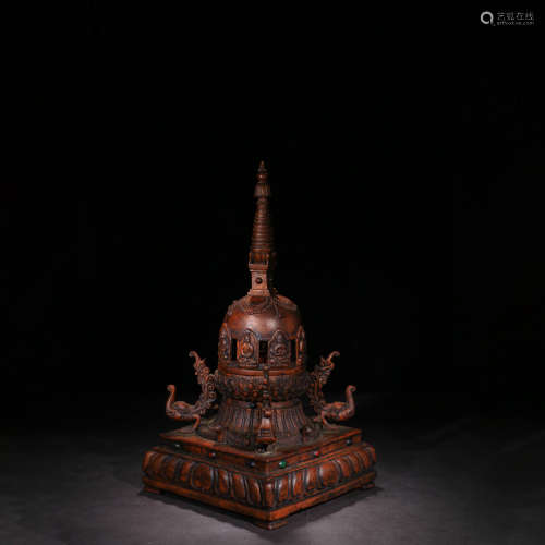 A Chinese Eaglewood Pagoda