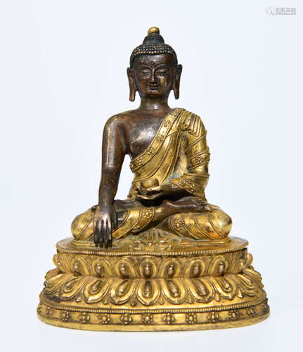 A Bronze Statue Of Sakyamuni