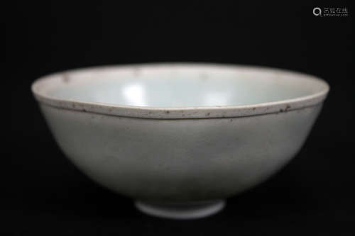 Shadow Celadon Double Phoenixes Pattern Porcelain Bowl