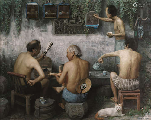 何绍教 当代 《鸟迷》2005 油画